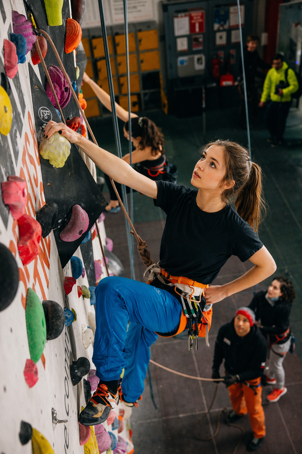 Young climber at an accredited GCS centre